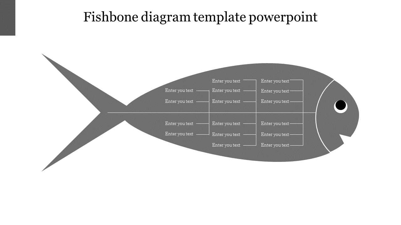fishbone diagram template powerpoint-Gray